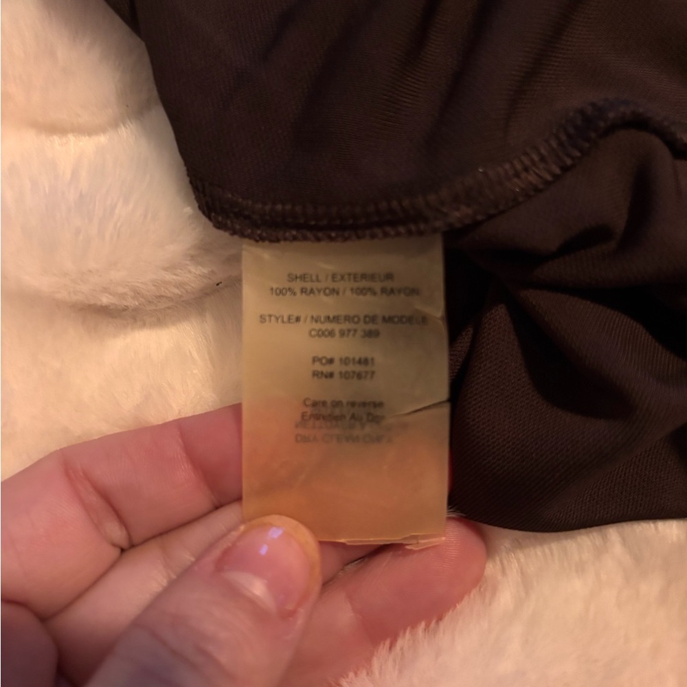 Alice + Olivia Black and Brown Long Sleeve Bodycon Dress - Picture 7 of 10